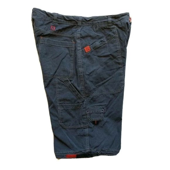 Bugle Boy Carpenter Shorts Mens 36 Relaxed Long Skater Hip Hop Work Utility Gray - Picture 3 of 12